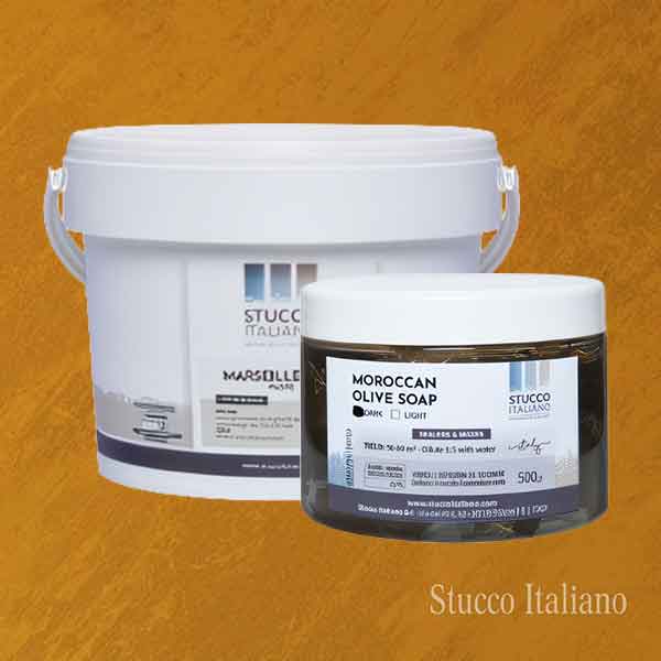 Mehiläisvaha ja Marokolainen oliivisaippua käytettäväksi stucco‑pinnan suojauksessa ja kiillotuksessa - Kivira